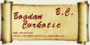 Bogdan Cvrkotić vizit kartica
